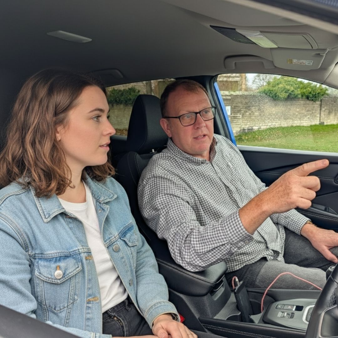 Stuart providing professional driving instruction